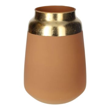 Glas Blumenvase FLORINI, antikrosa-gold-matt, 24,2cm, Ø17cm