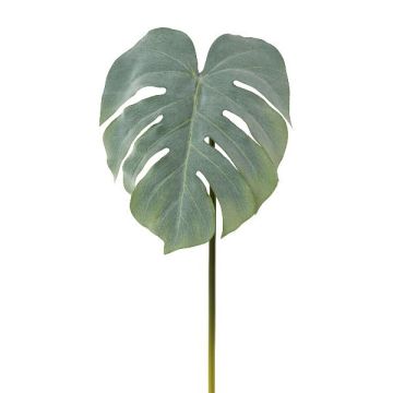 Deko Blatt Philodendron Monstera Deliciosa MELIAT, grün-grau, 80cm