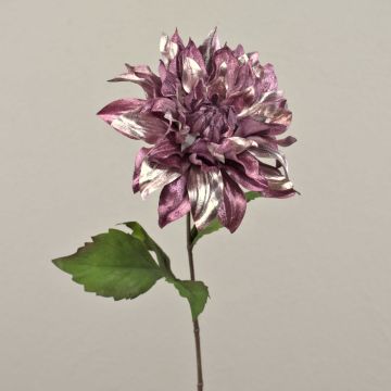 Samt Kunstblume Dahlie MINBU, altlila, 60cm, Ø17cm