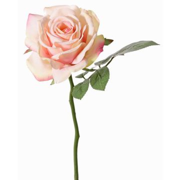 Fake Rose NIKOLETA, rosa-creme, 30cm, Ø12cm