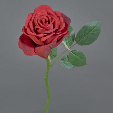 Fake Rose NIKOLETA, rot, 30cm, Ø12cm