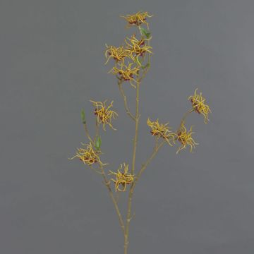 Kunstzweig Zaubernuss XYLA, Blüten, orange-gelb, 70cm, Ø6cm