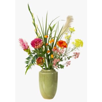 Künstlicher Blumenstrauß FEME, pink-orange, 120cm, Ø60cm Künstlicher Blumenstrauß FEME, pink-orange, 120cm, Ø60cm