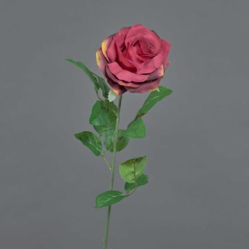 Rose künstlich PEZOS, burgunderrot, 60cm, Ø10cm