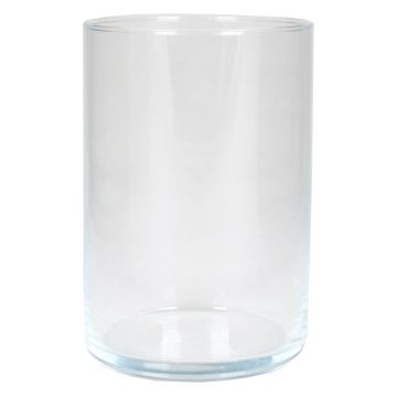 Glas Vase Zylinder SANYA OCEAN, klar, 15cm, Ø10,1cm