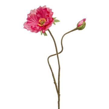 Mohnblume künstlich HASNA, pink, 75cm, Ø11cm