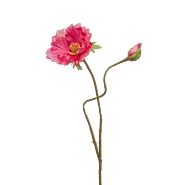 Mohnblume künstlich HASNA, pink, 75cm, Ø11cm