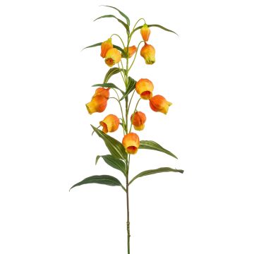 Künstliche Blume groß Laternenlilie NIZAR, orange-grün, 100cm, Ø2,5-3,5cm