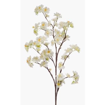 Künstliche Blume groß Kirschblütenzweig GIMA mit Blüten, creme-gelb, 120cm