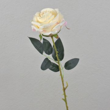 Kunstrose ELEAZAR, creme, 65cm, Ø9cm