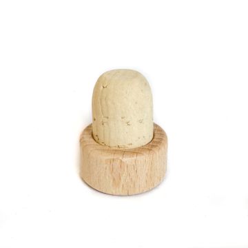 Griffkorken CHIMALIS aus Naturkork, mit Holzgriff, natur, 3,6cm, Ø3/2cm