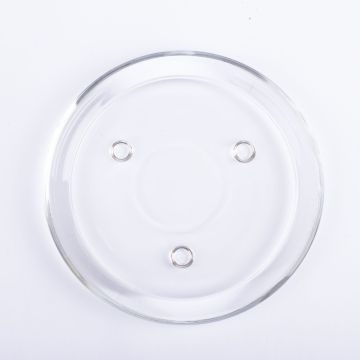 Runder Kerzenuntersetzer VINCENTIA aus Glas, klar, Ø14cm