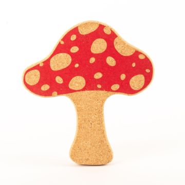 Fliegenpilz Press Korkuntersetzer ULAS, natur-rot, 24,5x22,5x2cm