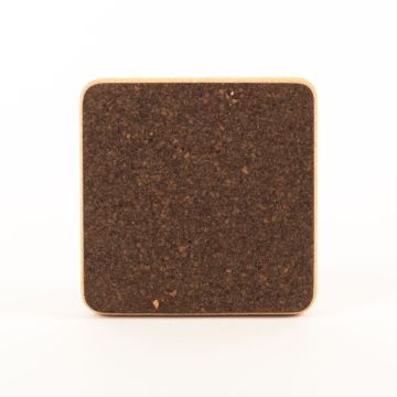 Quadratischer Press Korkuntersetzer MANARA, dunkel-natur, 20x20x2cm