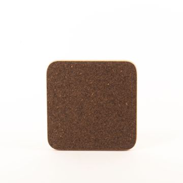Quadratischer Press Korkuntersetzer MANARA, dunkel-natur, 14,5x14,5x2cm