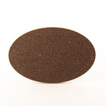 Ovaler Press Korkuntersetzer MANARA, dunkel-natur, 33,5x22x2cm