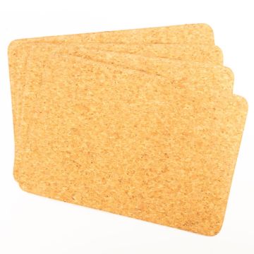 Rechteckiges Kork Stoff Tischset RENFRI, 4 Stück, natur, 46x31,5x0,2cm Rechteckiges Kork Stoff Tischset RENFRI, 4 Stück, natur, 46x31,5x0,2cm