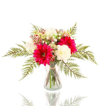 Deko Gerbera Strauß MALIA Rose, Nelke, pink, 40cm, Ø30cm