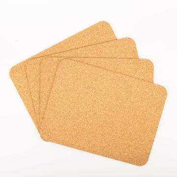 Rechteckiges Kork Tischset TEZA, 4 Stück, natur, 40x30x0,3cm Rechteckiges Kork Tischset TEZA, 4 Stück, natur, 40x30x0,3cm