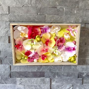 DIY - Orchid Art Wandbild - exotische Orchideenblüten im Holzrahmen DIY - Orchid Art Wandbild - exotische Orchideenblüten im Holzrahmen