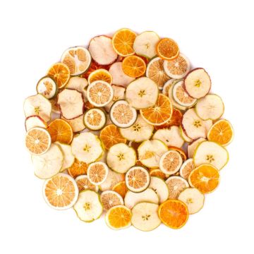 Getrocknete Früchte Potpourri LIFTANA, Orange, Apfel, Limette, bunt, Ø4-6cm, 250g