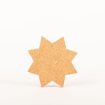 Sternförmiger Press Korkuntersetzer MANARA, natur, 1,5cm, Ø19,5cm
