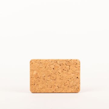 Rechteckiger Press Korkuntersetzer MANARA, natur, 15x10x1,5cm