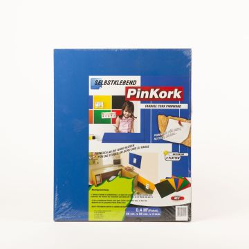 Kork Pinnwand BASMA, selbstklebend, 2 Platten, blau, 50x40x0,4cm