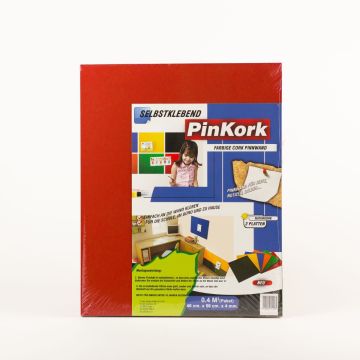 Kork Pinnwand BASMA, selbstklebend, 2 Platten, rot, 50x40x0,4cm