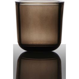 7,5cm braun transparent Kerzenglas INNA Glas Teelichthalter NICK Ø7,5cm 