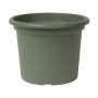 Runder Pflanztopf VENERA aus recyceltem Kunststoff, mit Löchern, salbeigrün, 23cm, Ø30cm