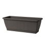 Blumenkasten Balkon OPHIRA aus recyceltem Kunststoff, Wasserspeicher, Untersetzer, anthrazit, 79,5x19,5x17,5cm