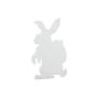 Osterdeko Silhouette Osterhase HOPPEL, weiß, 60cm