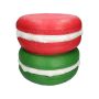 Nebentisch MOLANI in Macaronform, rot-grün, 31,5cm, Ø33,5cm