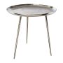 Beistelltisch UMAIZA aus Aluminium, silber, 56cm, Ø59cm