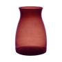 Glas Blumen Vase MAISIE, rot-klar, 20cm, Ø14cm