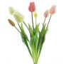 Kunst Tulpenstrauß Mix LONA, creme-rosa-pink, 45cm, Ø20cm