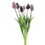 Kunst Tulpenstrauß Mix LONA, mauve-violett, 45cm, Ø20cm