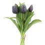 Kunst Tulpenstrauß Mix LONA, schwarz-weiß, 30cm, Ø20cm