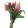 Kunst Tulpenstrauß Mix LONA, rosa-pink-creme, 30cm, Ø20cm