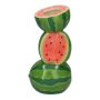 Stielblumenvase Wassermelonen TILLAS aus Keramik, rot-grün-blau, 11,7x10x21cm