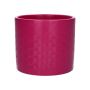 Übertopf FERDINANTA mit Muster, Keramik, pink-matt, 12,3cm, Ø13,5cm