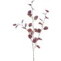 Dekozweig Eukalyptus PLOHIN, Glitzer, dunkelrot, 95cm
