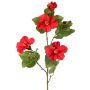 Künstlicher Zweig Hibiskus TELSIMA mit Blüten, rot, 80cm
