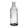 Dekoflasche TIMOTEO aus Glas, Strukturmuster, klar, 30cm, Ø10cm