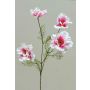 Kunst Blumenzweig Schmuckkörbchen PRESTIOSA, weiß-rosa, 75cm, Ø6-11cm