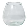 Kerzenhalter KESSIE aus Glas, klar, 15cm, Ø15cm