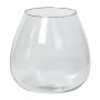 Kerzenhalter KESSIE aus Glas, klar, 19,5cm, Ø19cm