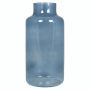 Blumenvase SIARA aus Glas, blau-klar, 30cm, Ø15cm