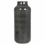 Blumenvase SIARA aus Glas, schwarz-klar, 35cm, Ø15cm